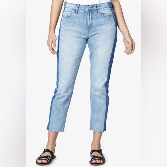 Abercrombie & Fitch Denim - Sanctuary Charli shadow strp lt wsh hi rise strght lg jns WM 31” preppy festival